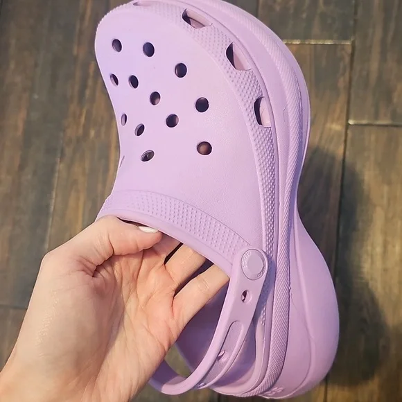 Crocs Bae Platform Clog Purple Women's Size 6 - Picture 5 of 8